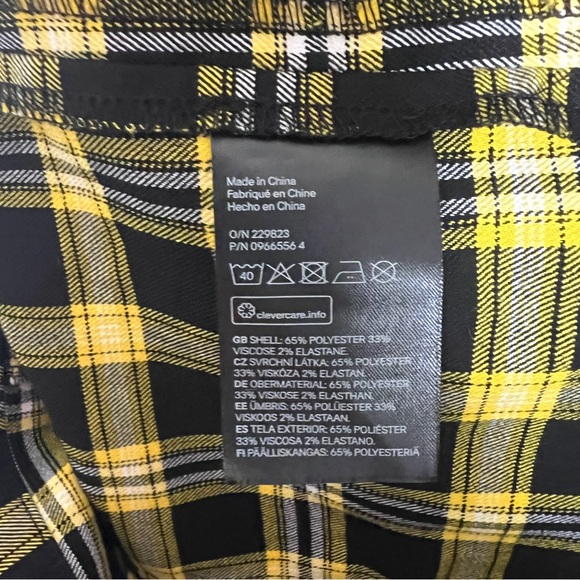 Clueless / Cher Horowitz Black & Yellow Plaid 90s Style Sheath Dress size S - Picture 9 of 9